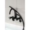 Kingston Brass 7-Inch Adjustable Wall Mount Clawfoot Tub Faucet, Matte Black AE8150CG - alternate 5