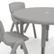 Flash Furniture 5 PC Plastic Activity Table and 4 Chairs Set, 10.5 in Seat Height-Soft Gray YU-YCX-0073-2-ROUND-TBL-SFTGY-E-GG - alternate 10