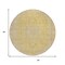 Homeroots 8' Wheat And Gold Round Medallion Washable Indoor Outdoor Area Rug 616300 - alternate 8