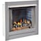 Duluth Forge Outdoor Fireplace Insert With Concrete Log Set and Slate Gray Brick Fiber Liner DF450SS-L-SG - alternate 5