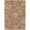 Homeroots 3' X 5' Orange Copper And Gray Floral Washable Indoor Outdoor Area Rug 589494 - alternate 9
