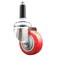 Service Caster 3 Inch 316SS Red Polyurethane Wheel Swivel 3/4 Inch Expanding Stem Caster SCC-SS316EX20S314-PPUB-RED-34 - alternate 1