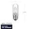 Bulbrite Mini 100w T8 Medium Screw Base E26 Clear Dimmable Soft White 2900K Halogen Light Bulb, 5PK 861993 - alternate 3