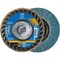 Pferd 4-1/2'' x 5/8-11 Thd. POLIFAN Flap Disc - Z PSF TRIM STEELOX, Zirconia, 80 Grit, Flat 68160 - alternate 1