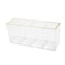 Martha Stewart Kerry Plastic 4 Compartment Pen Holder Office Desktop Organizer with Gold Trim BE-PB7357-G-CLRGLD-MS - alternate 1