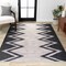 Jonathan Y Siksak Modern Chevron Border Non-Slip Machine-Washable Ivory/Navy 3 ft. x 5 ft. Area Rug WSH124A-3 - alternate 7
