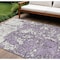 Homeroots 9' X 12' Lavender And Ivory Abstract Washable Indoor Outdoor Area Rug 612759 - alternate 1