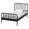 Baxton Studio Lucera Mid-Century Black Twin Size Bobbin Bed 257-14012-ZORO - alternate 1