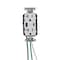 Leviton USB Receptacle, 20 A, 1 hp, White, PBT M58AC-W - alternate 3