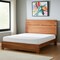 Homeroots Brown Live Edge Bow Joint Solid Wood King Bed Frame 604634 - alternate 1