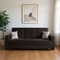 Homeroots 87" Brown Microfiber And Faux Leather Sleeper Sofa And Toss Pillows 607170 - alternate 7