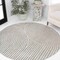 Jonathan Y Hallie High-Low Minimalist Curve Geometric Gray/Ivory 9 ft Round Indoor/Outdoor Area Rug SCN100A-9R - alternate 7