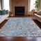 Homeroots 10' X 14' Blue And Gray Abstract Washable Indoor Outdoor Area Rug 631950 - alternate 9
