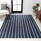 Jonathan Y Rand Distressed Ticking Stripe Non-Slip Machine-Washable Navy/Gray 4 ft. x 6 ft. Area Rug WSH119A-4 - alternate 8