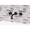 Kingston Brass Double-Handle Wall Mount Bathroom Faucet, Oil Rubbed Bronze KS8125NX - alternate 6