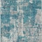 Homeroots 3' X 5' Teal Blue Gray And Ivory Abstract Washable Indoor Outdoor Area Rug 597998 - alternate 8