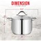 Bakken-Swiss Deluxe 8-Quart Stainless Steel Stockpot with Tempered Glass Lid, Heavy Duty BKSSQ8 - alternate 5