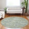 Homeroots 8' Sage And Gold Round Medallion Washable Indoor Outdoor Area Rug 616576 - alternate 7