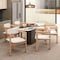 Leisuremod Velo Series Modern Dining Chair in Natrual Wood with White Seat VCNW-51W - alternate 9