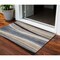 Homeroots 3' X 5' Blue Brown And Beige Abstract Washable Indoor Outdoor Area Rug 603677 - alternate 1