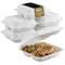 Eco Harmony Products Clamshell Hinged Food Storage Container, MFPP, Center Slide, 3 compartments, 9.5" x 9.25", 150PK 804603 - alternate 1