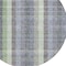 Homeroots 8' Pewter Gray And Mint Green Round Plaid Washable Indoor Outdoor Area Rug 613995 - alternate 8