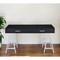 Homeroots 54" Black and Silver Writing Desk With Two Drawers 286391 - alternate 6
