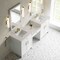 James Martin Vanities Bellshire 84" Dual Vanity Set with 24" Make-Up Counter, Bright White w/3 cm Siberian Silestone Top 660-VMC84-BW-3SFR - alternate 5
