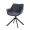 Leisuremod Markley Swivel Leather Dining Arm Chair with Iron Legs, 4PK ESCBL-26-BL4 - alternate 10