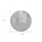 Homeroots 8' Silver Gray And Ivory Round Striped Washable Indoor Outdoor Area Rug 581673 - alternate 6