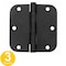 Global Door Controls 3.5 in. x 3.5 in. Spring Full Mortise 5/8 in. Radius Door Hinge with Fixed Pin - Pack of 3 CPS3535-5/8-US19-M - alternate 1