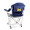 Picnic Time Family Of Brands NCAA Michigan Wolverines Reclining Camp Chair - Beach Chair for Adults 803-00-138-344-0 - alternate 1
