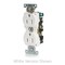 Leviton Duplex Receptacle Outlet, 15A, Gray, 125V CR015-GY - alternate 3
