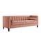 Homeroots 83" Blush Velvet Wood Sofa With Toss Pillows 543948 - alternate 9