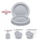 Smarty Had A Party 10" Matte Steel Gray Round Disposable Plastic Dinner Plates (120 Plates), 120PK 4850STGR-CASE - alternate 8
