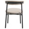 Leisuremod Lume Modern Dining Side Chair in Polyester with Black Steel Frame in Dark Taupe LC20DTP - alternate 10