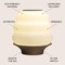 Jonathan Y Honey Pot 12 in. Minimalist Classic Plant-Based PLA 3D Printed Dimmable LED Table Lamp, White/Brown USA1001C - alternate 8