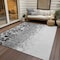 Homeroots 10' X 14' Gray Silver And Charcoal Abstract Washable Indoor Outdoor Area Rug 582523 - alternate 9
