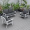 Leisuremod Walbrooke 3-Piece Outdoor Patio Set, White Aluminum Frame & Removable Cushions, Charcoal WW-57-31CH - alternate 10