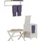 Homeroots 17" White Backless Bar Chair 380055 - alternate 6