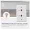 Newhouse Hardware White 1-Gang Telephone Data Jack Wall Plate, 6P4C, for RJ11 Telephone Cables, Double Port, 5PK D2PHP-WH-05 - alternate 7