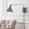 Jonathan Y Max 20.5" Swing Arm 1-Light Modern Midcentury Iron USB Charging Port LED Sconce, Grey/Brass Gold JYL1303C - alternate 12