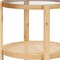 Homeroots 24" Clear and Light Brown Glass and Solid Wood Round End Table With Shelf 604038 - alternate 5