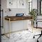 Martha Stewart 19.75 in. D X 47.25 in. W X Engineered Wood, Steel, Walnut/Polished Brass ZG-ZP-028-BR-GLD-MS - alternate 10