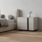 Homeroots 20" Light Gray Wood Two Drawer Nightstand 719557 - alternate 6