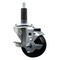Service Caster 3'' Soft Rubber Swivel 1'' Expanding Stem Caster with Brake SCC-EX20S314-SRS-TLB-1 - alternate 1