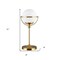 Homeroots 21" Brass Metal Globe Table Lamp With Clear Globe Shade 524379 - alternate 7