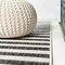 Jonathan Y Sukie Modern Offset Stripe Ivory/Black 2 ft. x 8 ft. Indoor/Outdoor Runner Rug SMB133E-28 - alternate 8