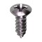 Auveco 6 x 1/2in Phillips Oval Head Tapping Screw Chrome, 100PK 2707 - alternate 1