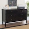 Baxton Studio Lucera Mid-Century Black Bobbin Wood 6-Drawer Dresser 257-14128-ZORO - alternate 10